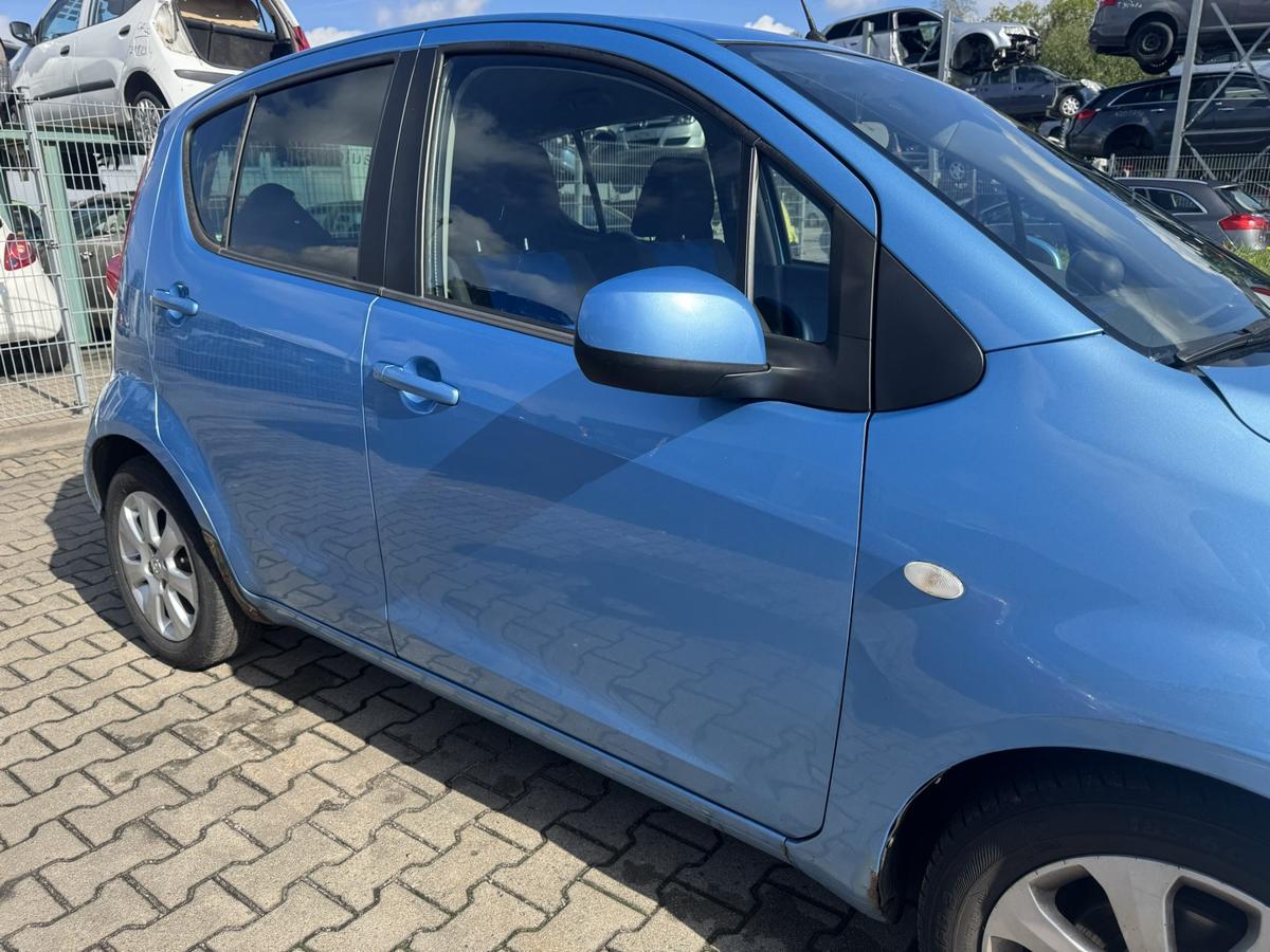Opel Agila B original T&uuml;r vorn rechts GBW Marokkoblau met Rohbau Bj.2008